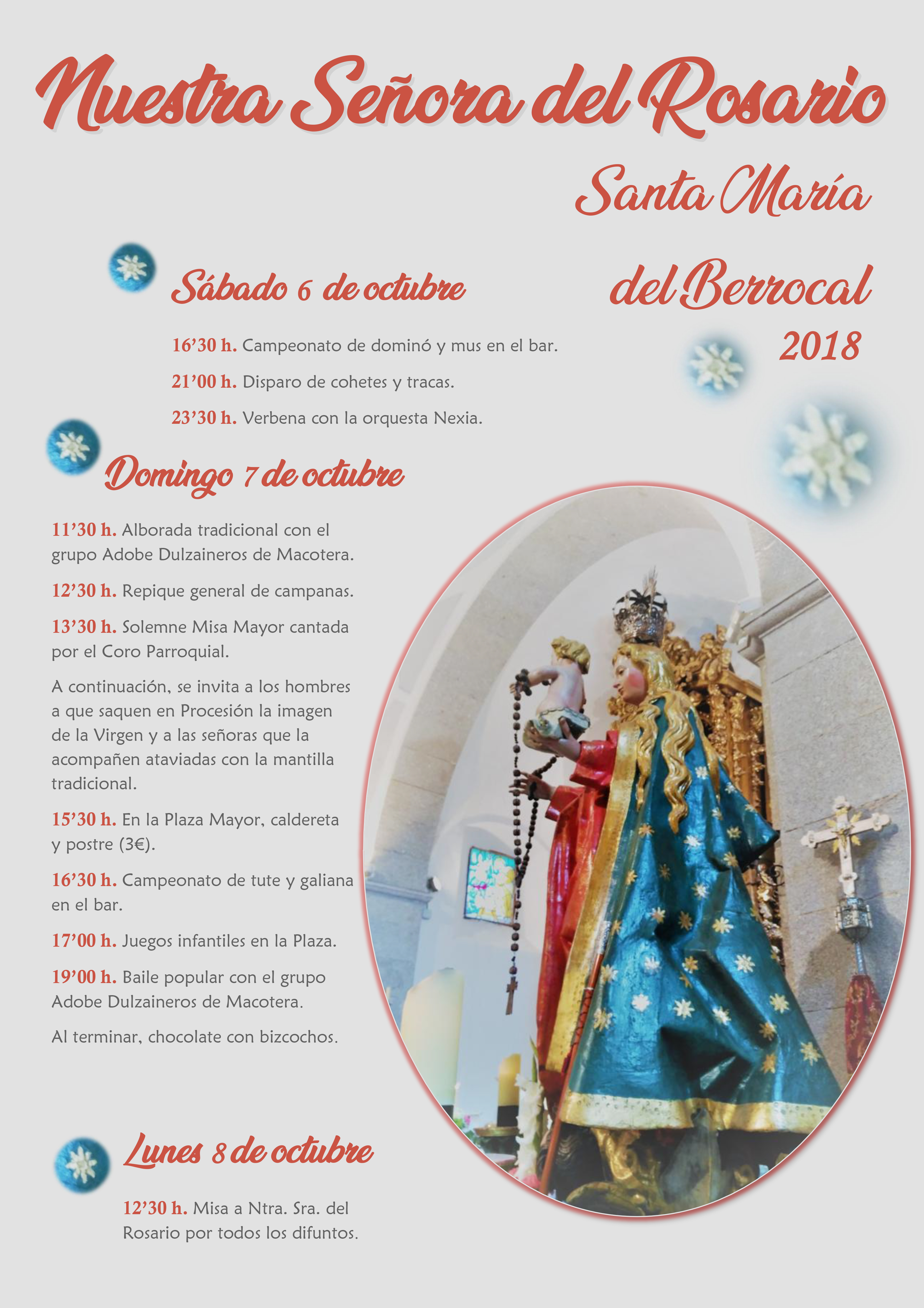 cartel Virgen Rosario 2018