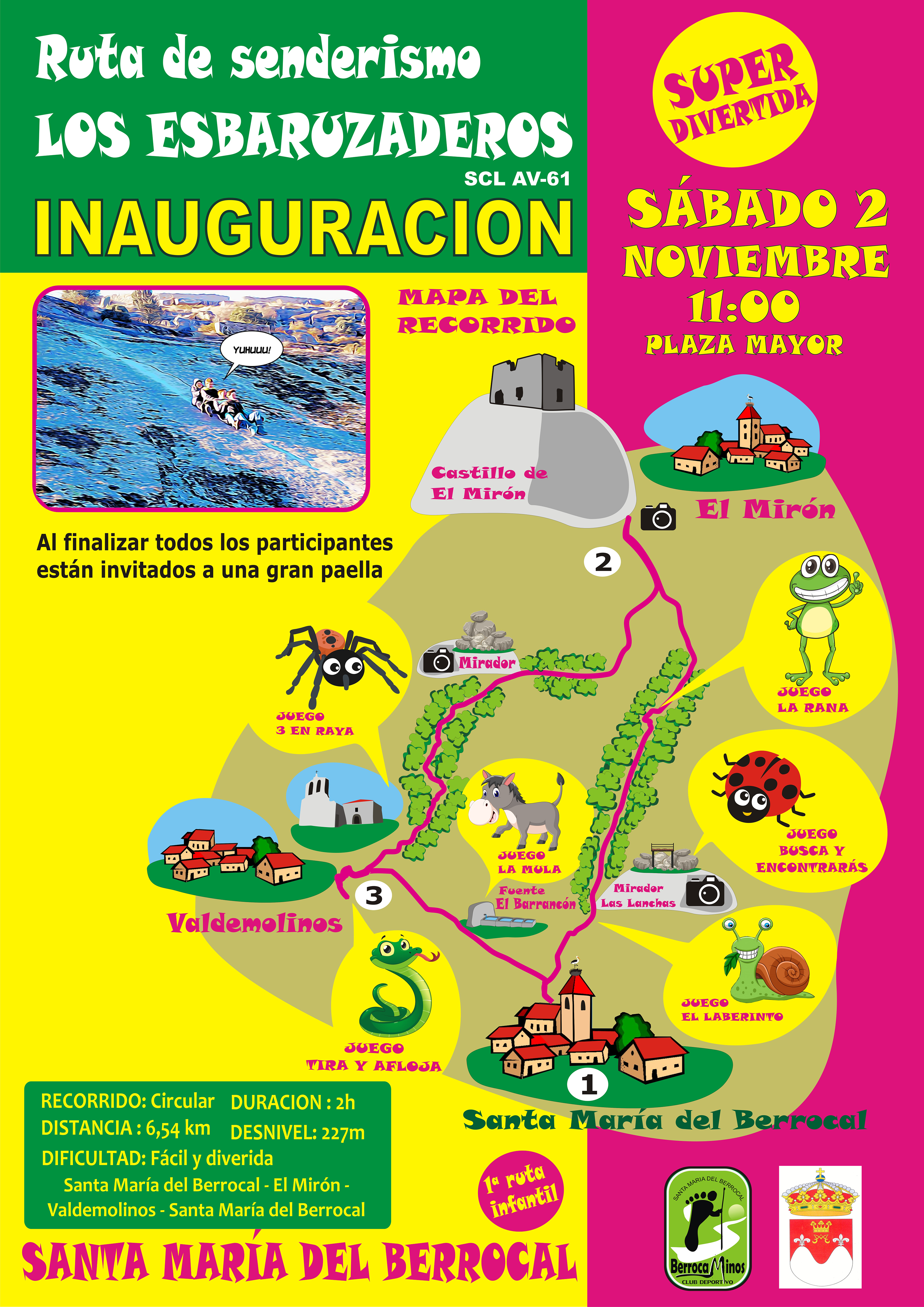 cartel inauguración ruta esbaruzaderos